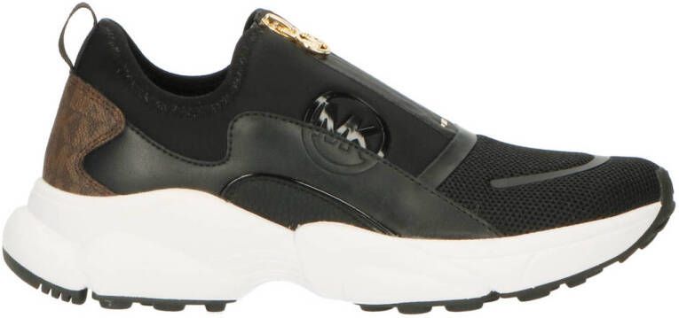 Michael Kors Sami Zip Trainer Sneakers Leatherlook Dames Bruin