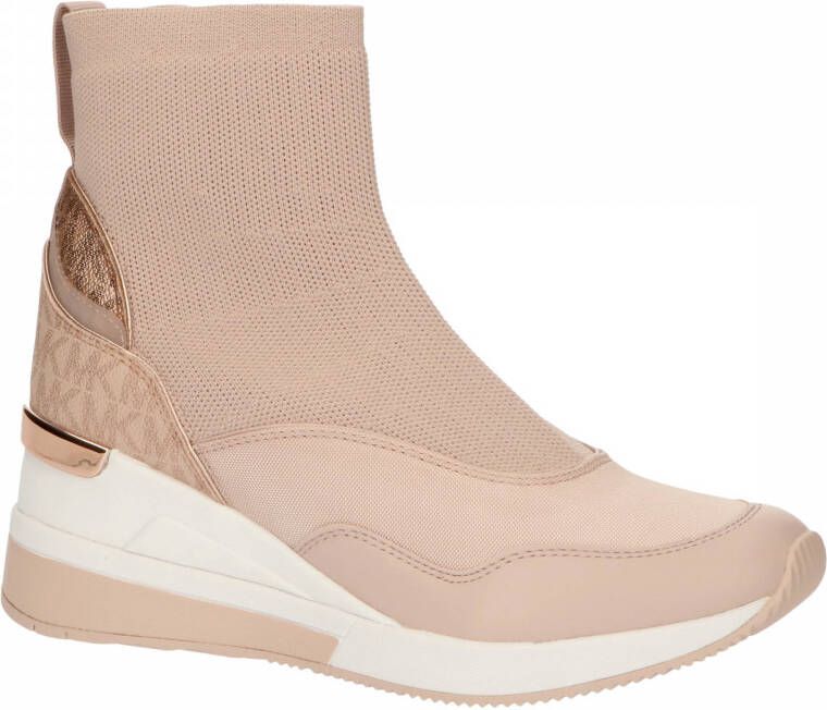 Michael Kors Swift Bootie sock sneakers lichtroze