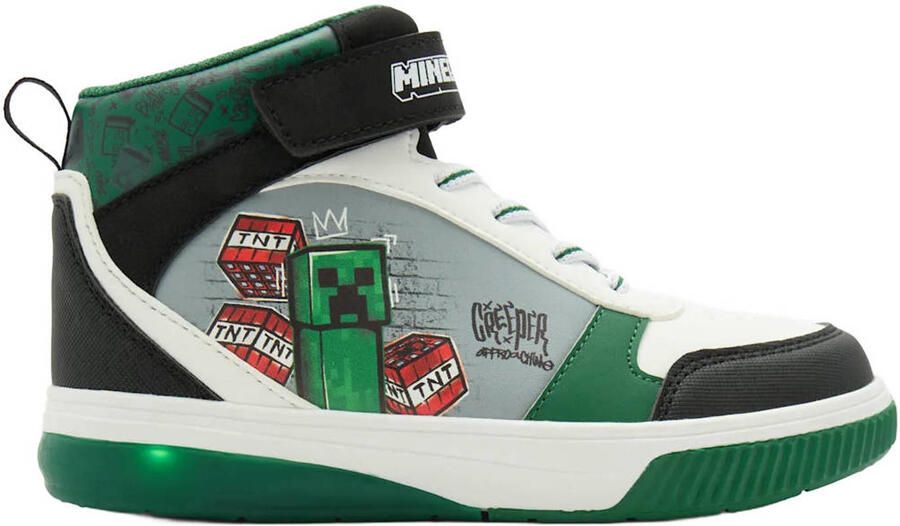Minecraft sneakers met lichtjes groen