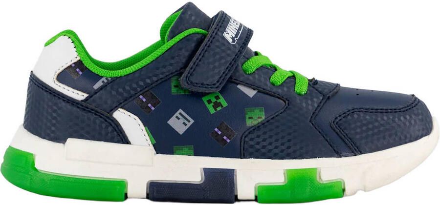 Minecraft sneakers donkerblauw groen