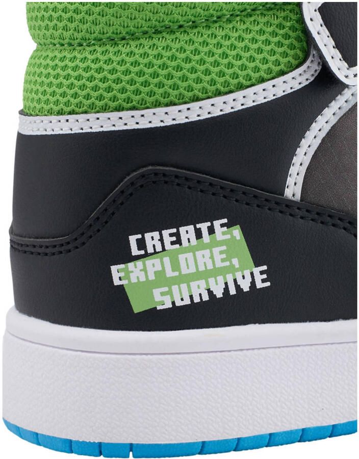 Minecraft sneakers zwart groen