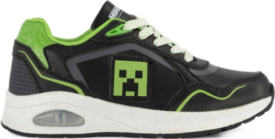Minecraft sneakers zwart groen