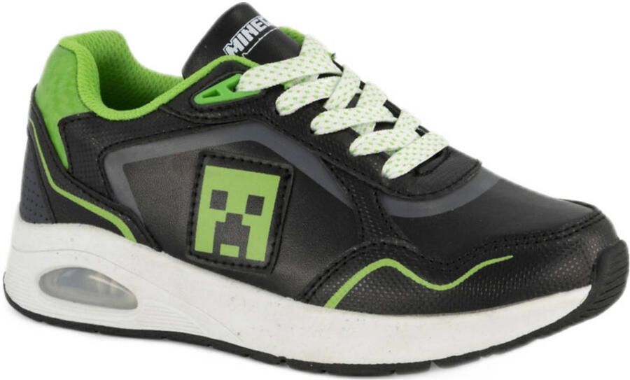 Minecraft sneakers zwart groen