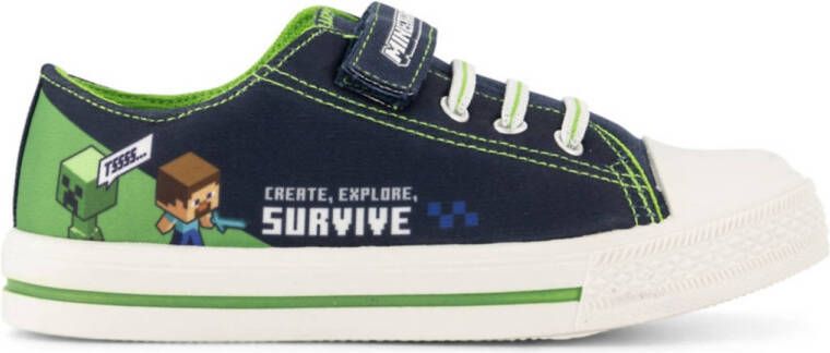Minecraft sneakers blauw