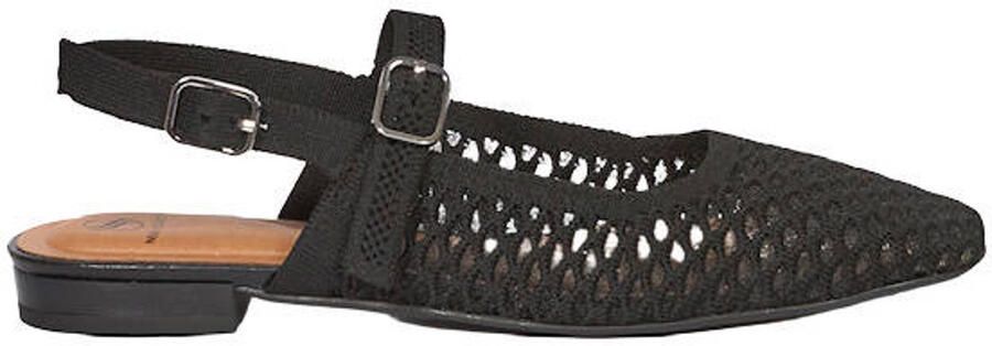 Miss Elastic Bella slingback loafers zwart