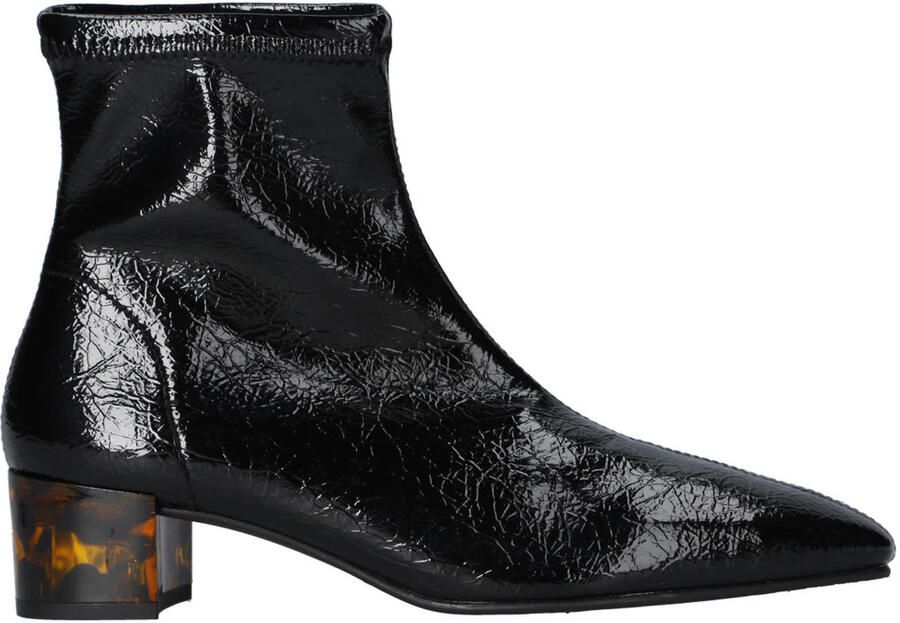 Miss Elastic Botin bea-b leren enkellaarzen zwart