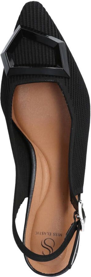 Miss Elastic Flow slingback pumps zwart - Foto 3