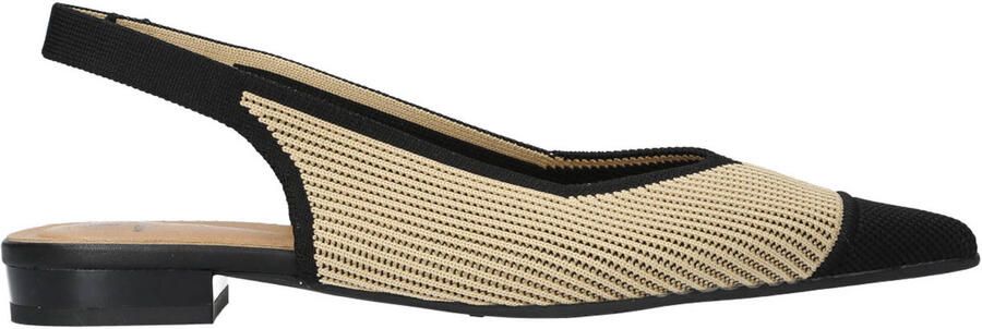 Miss Elastic Marni slingback loafers beige zwart