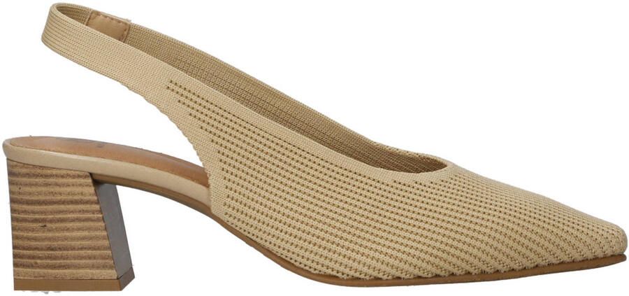 Miss Elastic New Paris slingback pumps blokhak beige