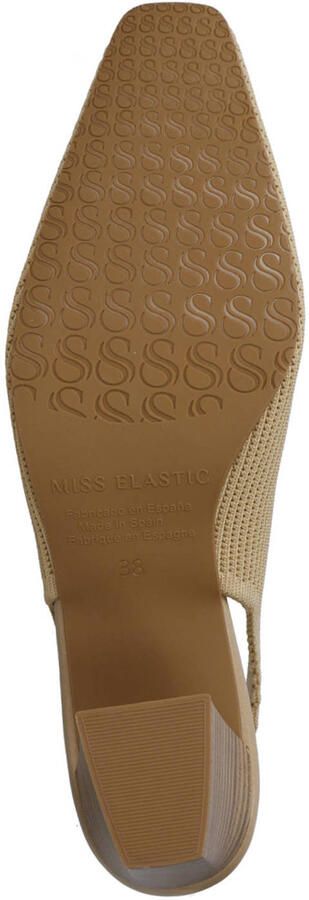 Miss Elastic New Paris slingback pumps blokhak beige - Foto 2