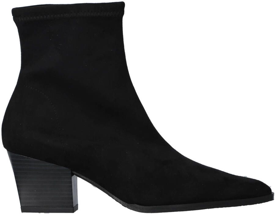 Miss Elastic suède enkellaarzen zwart