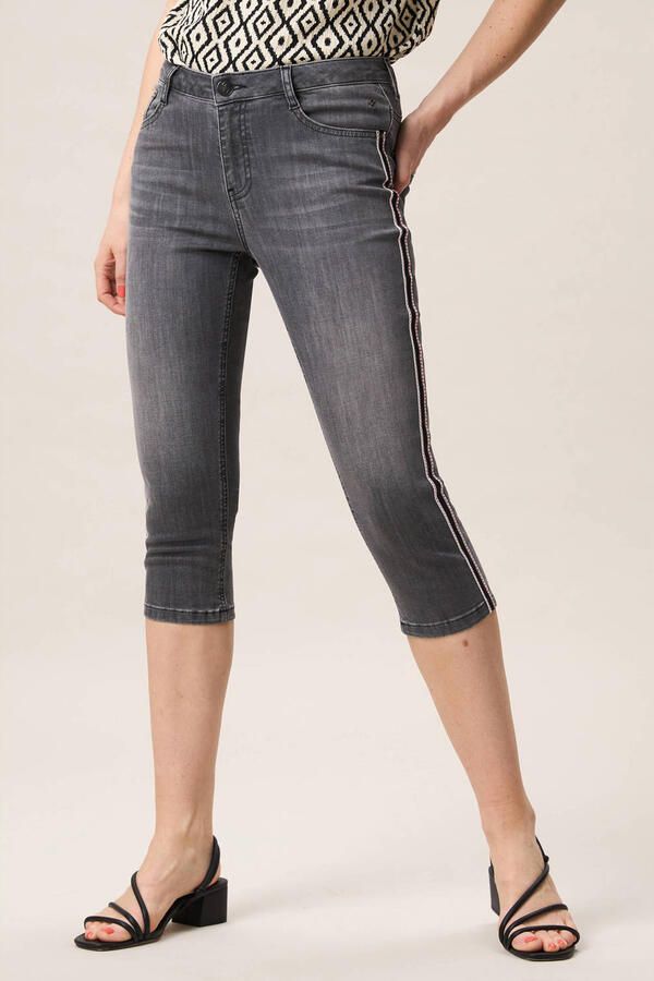 Miss Etam skinny low waist broek grey denim