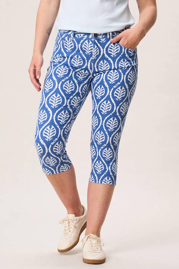 Miss Etam slim regular waist capri blauw