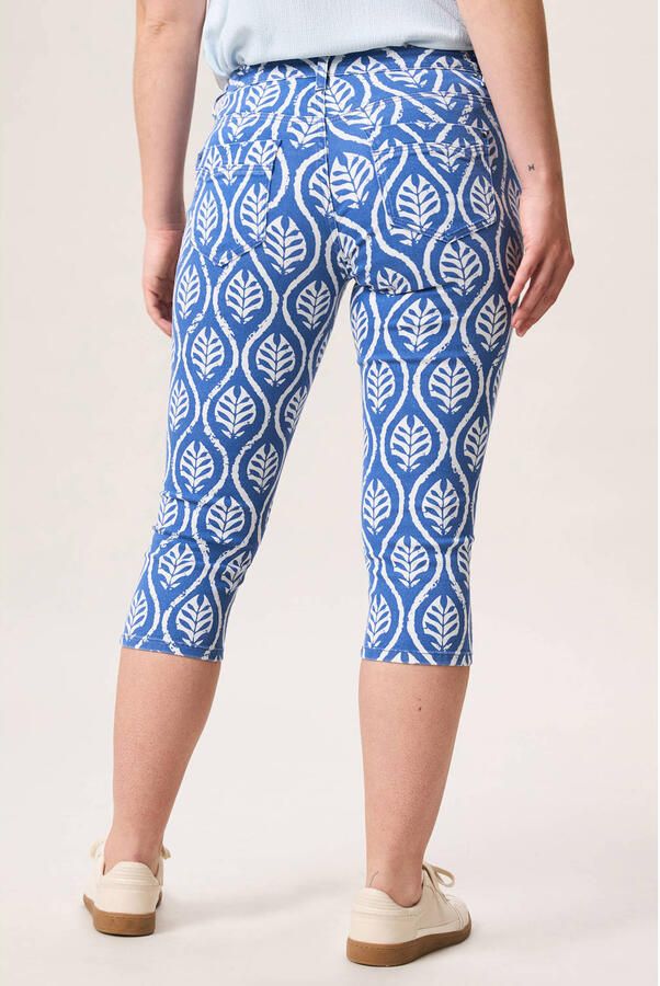 Miss Etam slim regular waist capri blauw - Foto 2