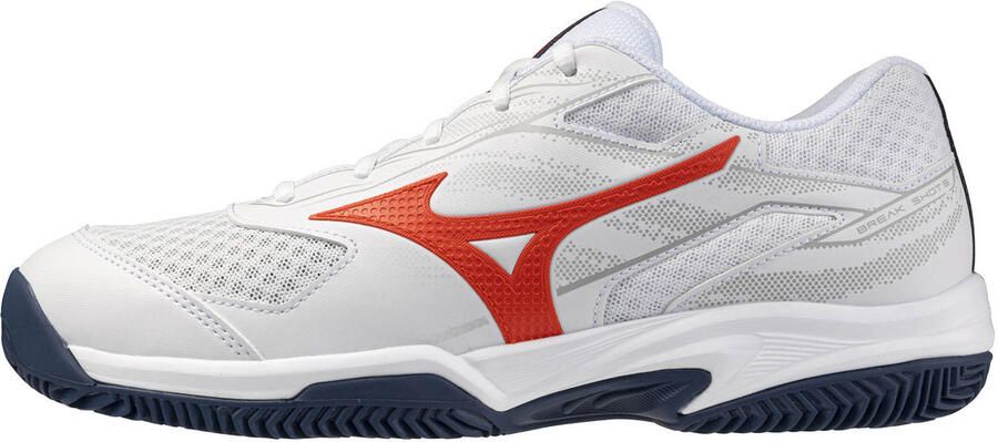 Mizuno Break Shot mesh tennisschoenen wit oranje