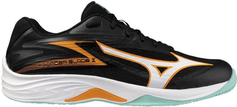 Mizuno Thunder Blade Z zaalsportschoenen zwart oranje mintgroen