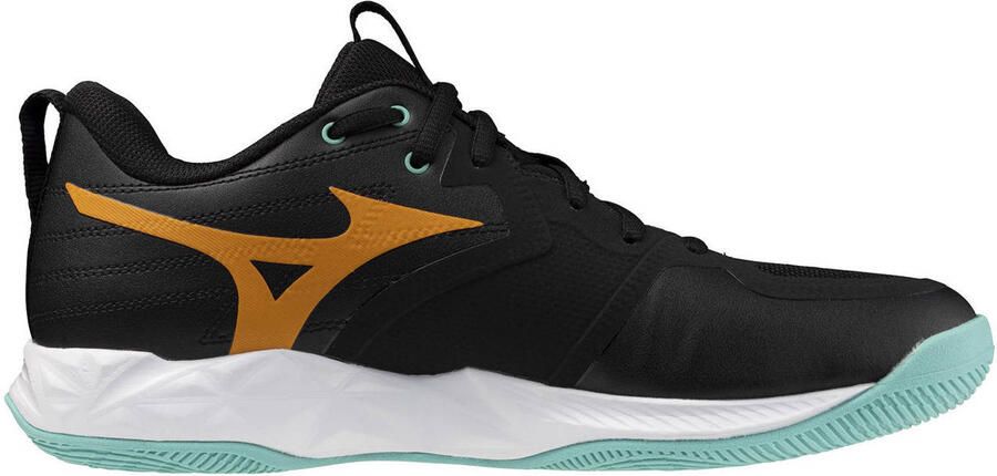 Mizuno Wave Mo tum Pro zaalsportschoenen zwart oranje mintgroen