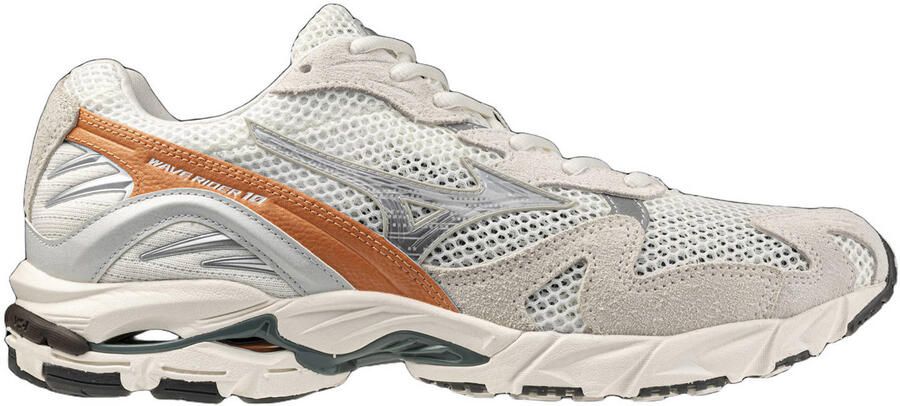 MIZUNO Lage Sneakers Heren Wave Rider 10 Premium Maat: 43 Materiaal: Suède Kleur: Beige