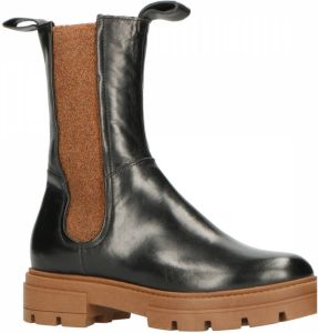 Mjus Beatrix Orzo M79225 hoge leren chelsea boots zwart bruin