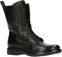 Mjus Foderpet leren veterboots zwart - Thumbnail 1