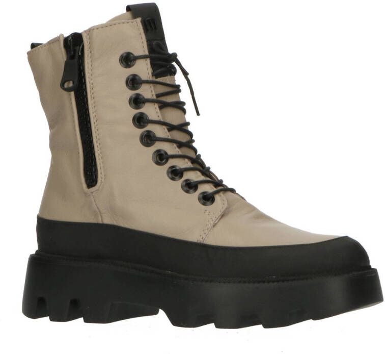 Mjus Latofascia P42219 leren veterboots taupe zwart