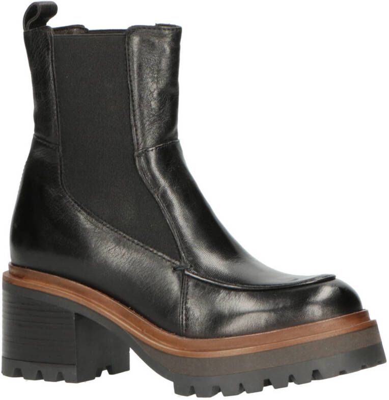 Mjus leren chelsea boots zwart
