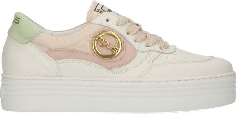 Mjus leren sneakers wit roze