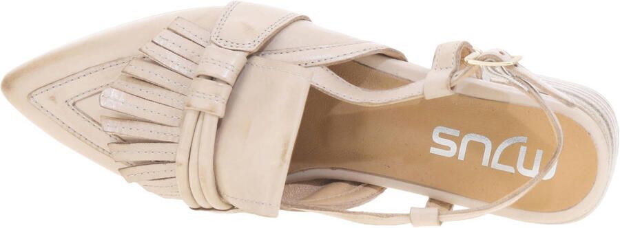 Mjus leren slingback loafers beige - Foto 3
