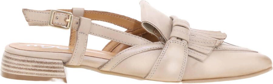 Mjus leren slingback loafers beige