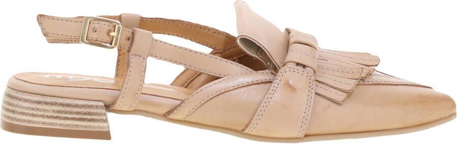 Mjus leren slingback loafers lichtbruin