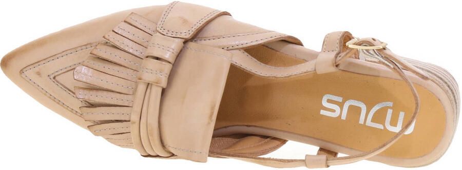 Mjus leren slingback loafers lichtbruin - Foto 3