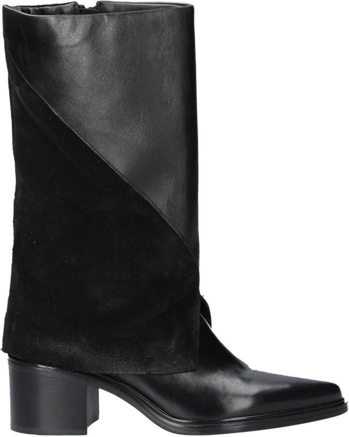 Mjus Merano leren laarzen met blokhak zwart