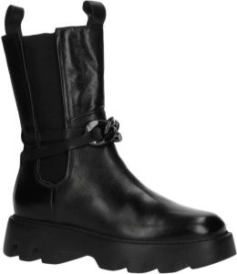 Mjus P42212 leren chelsea boots met chain zwart