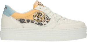 Mjus Plateausneakers Valley met modieus contrastbeleg