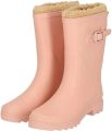 XQ Regenlaarzen Dames Fake Fur 100% Rubber - Roze