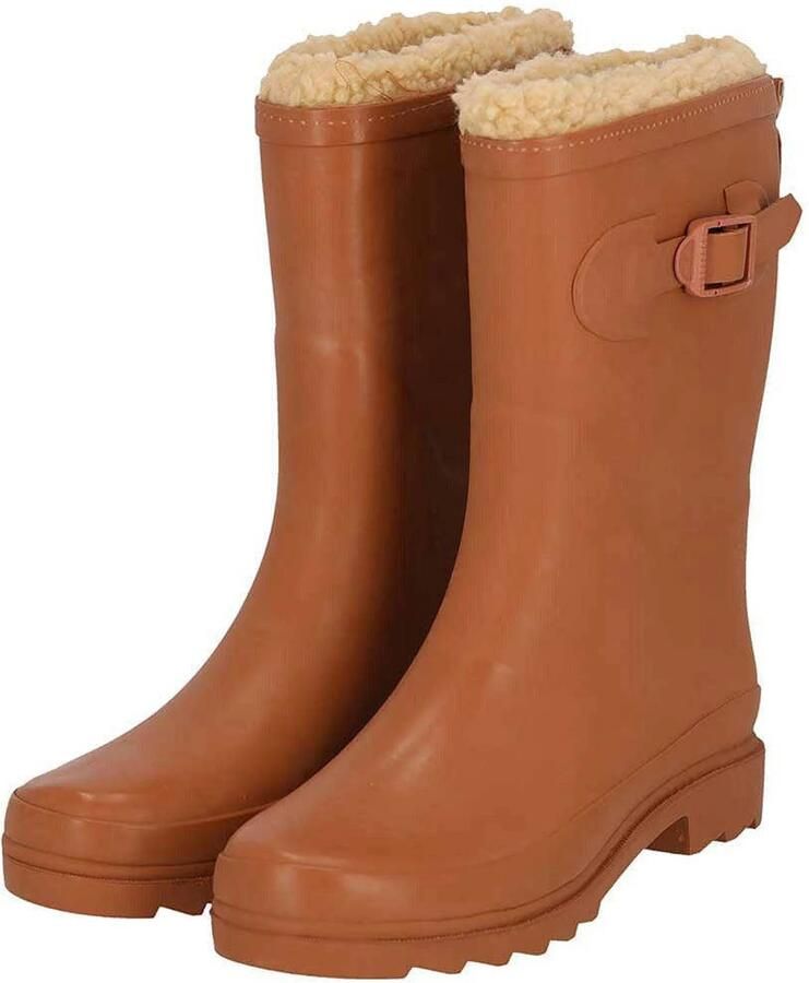 Morethansocks Regenlaarzen Dames Fake Fur 100% Rubber