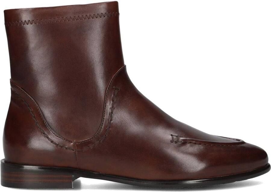 MRP Enkellaarsjes Dames Gg503 Leatherlook Cognac