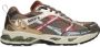 MRP dames sneakers Snatch suède leder en mesh bruin brons en bordo - Thumbnail 1