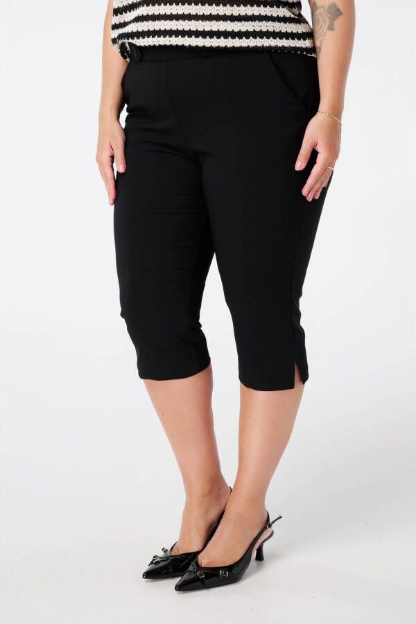 MS Mode regular waist broek zwart
