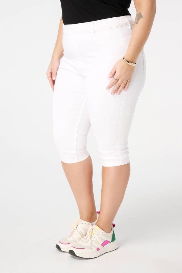 MS Mode slim regular waist broek wit