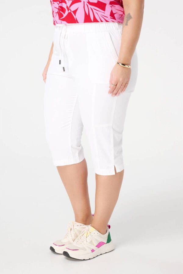 MS Mode straight regular waist broek wit