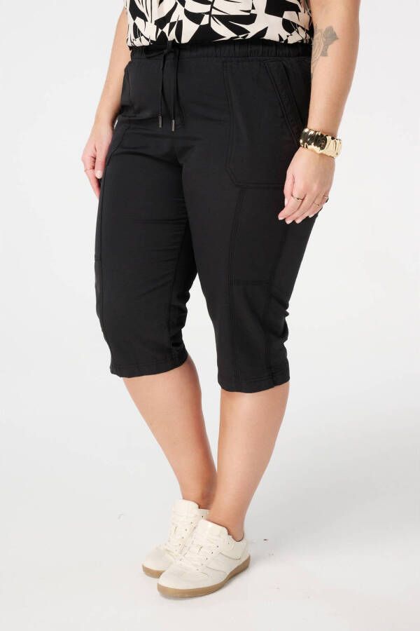 MS Mode straight regular waist broek zwart