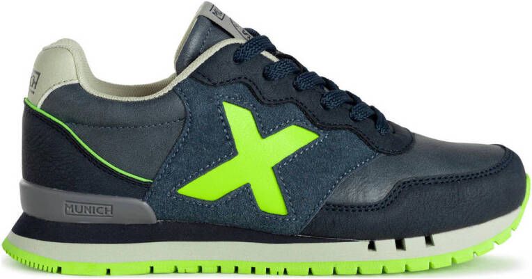 Munich Dash Kid sneakers blauw geel Canvas Meerkleurig 34