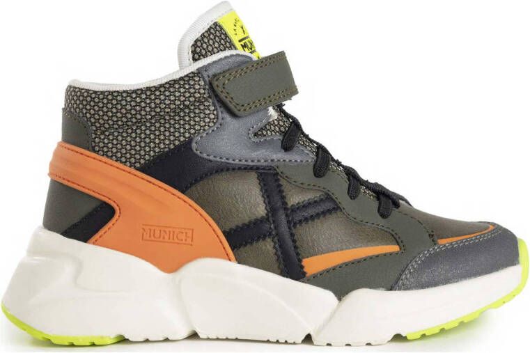 Munich Mini Track VCO sneakers grijs oranje geel