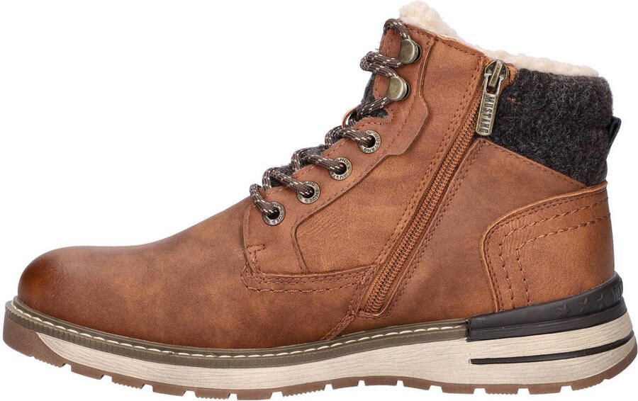 Mustang gevoerde veterboots cognac - Foto 2