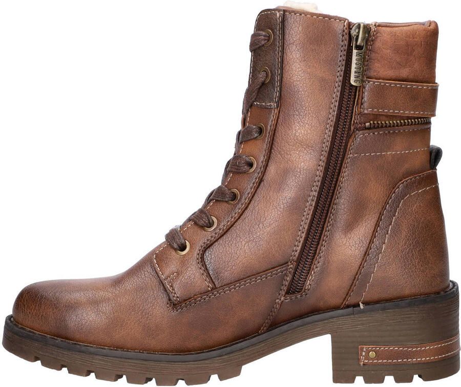 Mustang gevoerde veterboots cognac - Foto 2