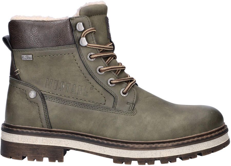 Mustang gevoerde veterboots kaki
