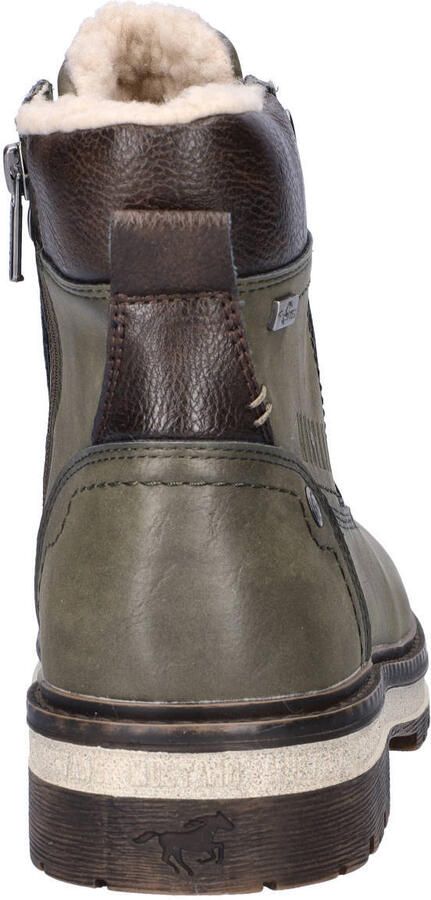 Mustang gevoerde veterboots kaki - Foto 3