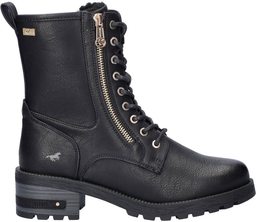 Mustang gevoerde veterboots zwart