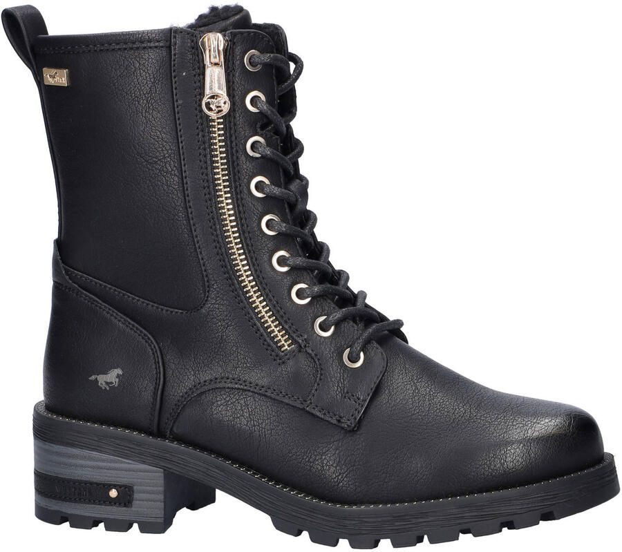 Mustang gevoerde veterboots zwart - Foto 2